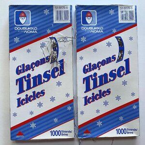 Silver Foil Tinsel Tree Decoration Metalized Jiffy Icicles  Doubl Glo Canada